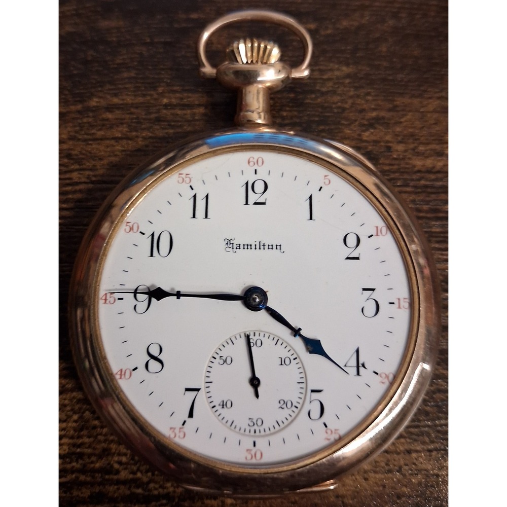 1920's Hamilton 900 Pocket Watch 19 Jewels 5 Positions. For Parts or Repair
